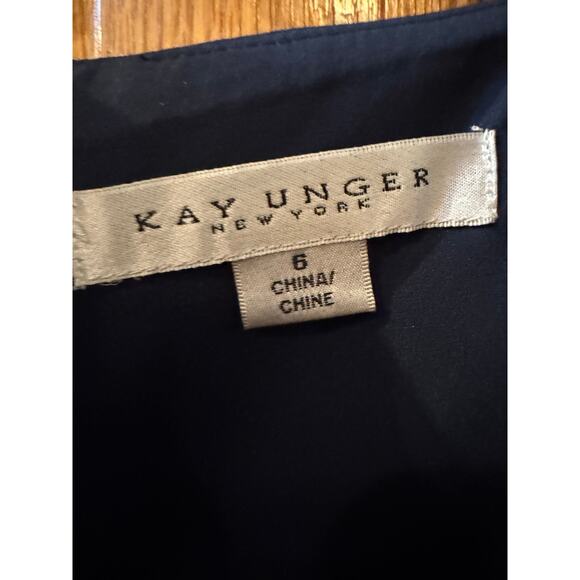 Kay Unger Anastasia Gown - Dark Midnight Blue - Size 6 - Picture 5 of 7